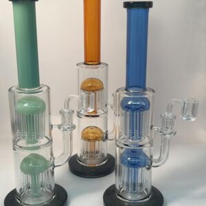 14″  STR 2 chamber us color Water Pipe