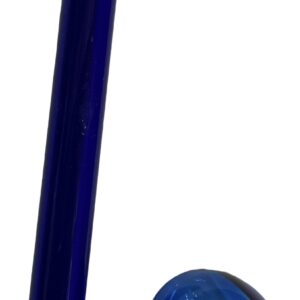 NAVY BLUE BEND GLASS PIPE