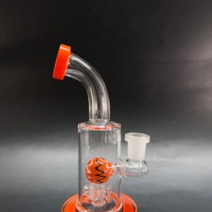 Spiral Bowl Beaker Glass Bent Neck Flat Base Water Pipe