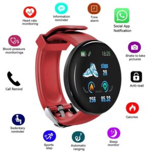 HOT Waterproof Step Counter Heart Weather Display Clock D18 Smart Watch