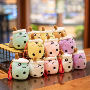 New Colors 10cm Stuffed Boba Plush Keychain Cute Soft Milk Tea Sweet Gift