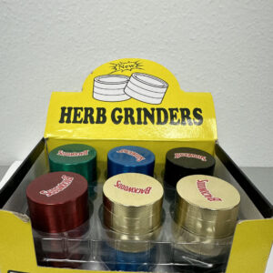 4 Part Metal Herb Grinder  Backwoods 12 per Box