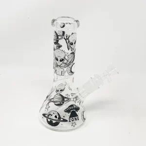 Glow In The Dark Alien Outer Space Glass Hand Pipe/Bong       0056