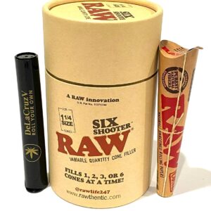 RAW Six Shooter Variable Quantity Cone Fills 1,2,3, or 6 Cones with Raw classic Cone 1 1/4