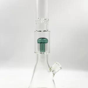 STRAIGHT SMOKING WATER PIPE WITH METRIX PERC WITH AMERICAN COLOR ON THE HEAD 0036