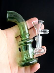 Super Mini Bong Hookahs Thick Heady Glass Dab Rigs Bubbler 3 Inch Oil Rig 14mm Female Beaker Water Bong