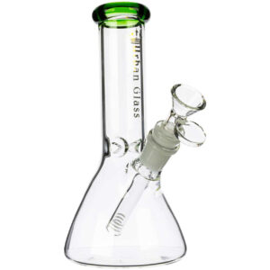 URBAN GLASS 8″ BEAKER ICE BONG, ASSORTED COLORS  0035