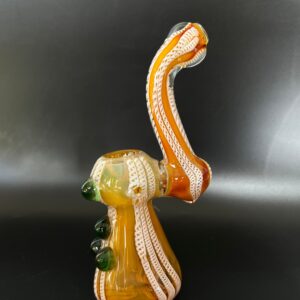 Multi Stripe Elegant Glass Bubbler