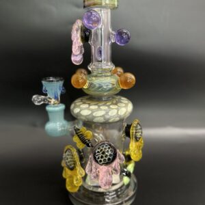 Honey Bee Glass Dab Rig | Tattoo Glass Water Pipe