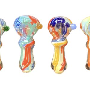 HP1326-HAND PIPE 2.5”   Beautiful Multi Color pipes with a single bead on the right side