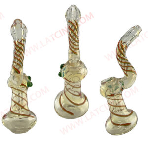 BB33 – 7” BUBBLER 3 MIX COLOR LINE INSIDE AND 3 MARBLES