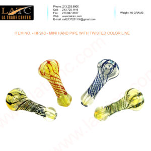 HP240 – MINI HAND PIPE WITH TWISTED COLOR LINE