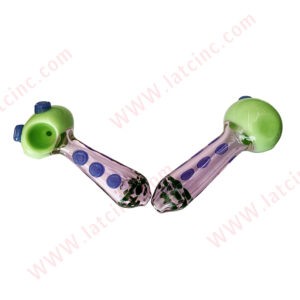 HP498 – 5” HAND PIPE WITH 2 MARBLES ON HEAD AND 3 MARBLES ON BODY