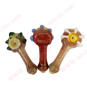 HP547 – HAND PIPE WITH COLOR TUBE AND 5 LONG MARBLES ON HEAD