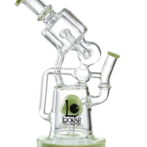 WPC991  Bent Neck Recycler Bong – KIWI GREEN