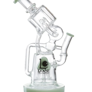 WPC991  Bent Neck Recycler Bong – LEMON GREEN