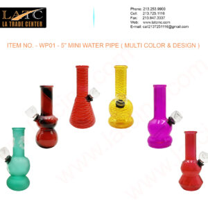 WP01 – 5” MINI WATER PIPE ( MULTI COLOR & DESIGN )