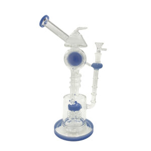 WP1010 – WATER PIPE WITH GLASS TRIANGLE AND TWISTED DESIGN