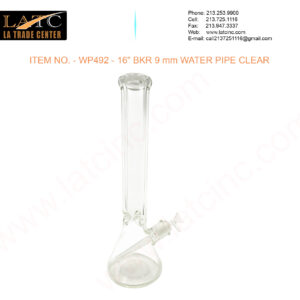 WP492 – 16” BKR 9 mm WATER PIPE CLEAR