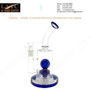 WP898 – 9” WATER PIPE WITH SPHERE AND COIL INSIDE