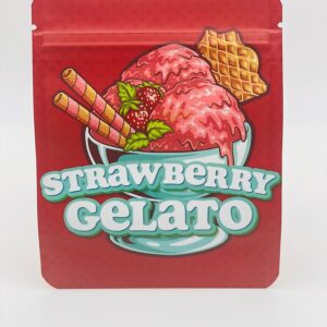 50 Strawberry Gelto  3.5 gram empty Mylar bags