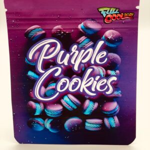 50 Purple Cookies 3.5 gram empty Mylar bags