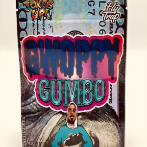 50 Gwoppy Gumbo Jok’s Up 3.5-gram empty Mylar bags.