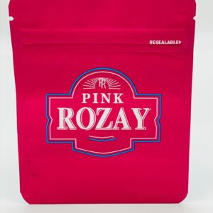 50 Pink Rozay 3.5-gram empty Mylar bags