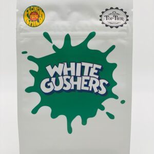 50 White Gushers  3.5 gram empty Mylar bags