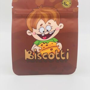 50 Biscotti 3.5-gram empty Mylar bags.