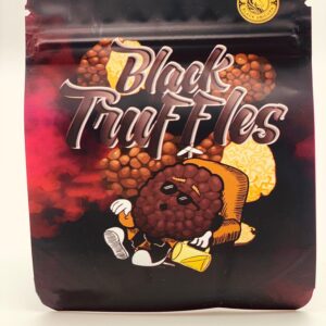 50 Black Truffles 3.5-gram empty Mylar bags.