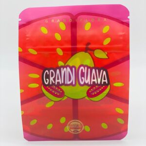 50 Grandi Guava 3.5 gram empty Mylar bags