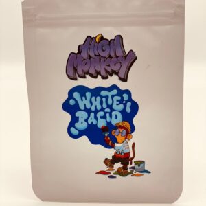 50 High Monkey White 3.5-gram empty Mylar bags