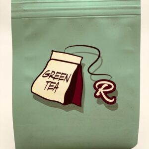 50 Green Tea  3.5 gram empty Mylar bags