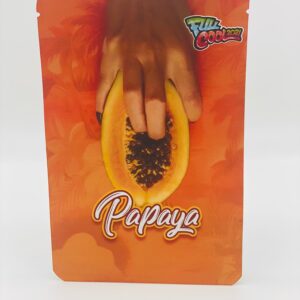 50 Papaya 3.5 gram empty Mylar bags