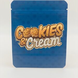 50 Cookies Cream 3.5 gram empty Mylar bags