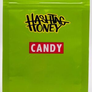 50 Hashtag Honey Candy  3.5 gram empty Mylar bags