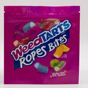 50 Weed Tarts Ropes Bites  3.5 gram empty Mylar bags