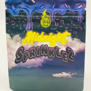 50 Sprinklez Midnight  3.5 gram empty Mylar bags