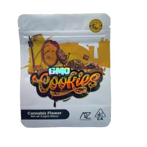 50 Gmo Cookie 3.5-gram empty Cut Mylar bags