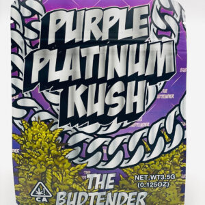 50 Purple Platinum Kush 3.5-gram empty Mylar bags