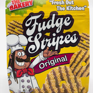 50 Fudge Stripes Original 3.5-gram empty Mylar bags