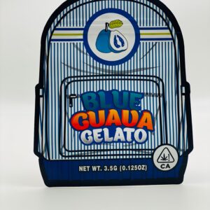 50 Blue Guava Gelato 3.5-gram empty Mylar bags.