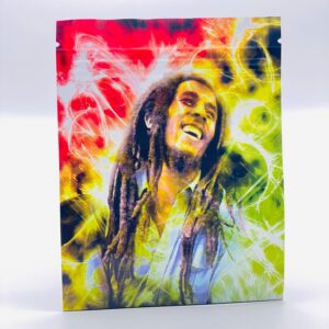 50 Bob Marley 3.5-gram empty Mylar bags.