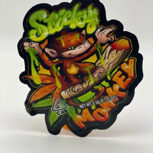 50 Sticky Monkey 3.5-gram empty Mylar bags