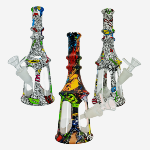 Glass Base Silicone Waterpipe [Silicone Down stem cum Glass Bowl]