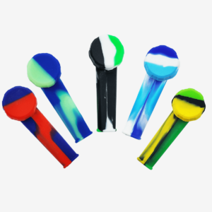 4″ Multi-Color Silicone Hand Pipe with Metal Screen