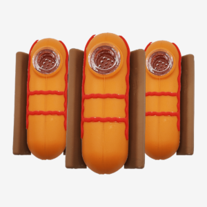 4″ Hot Dog Silicone Hand Pipe